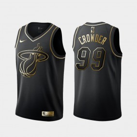 Miami Heat Jae Crowder #99 Golden Edition Black Jersey