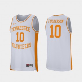 John Fulkerson Tennessee Volunteers #10 White Retro Performance College Basketball Jersey