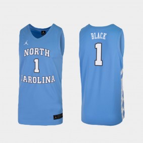 Leaky Black North Carolina Tar Heels #1 Carolina Blue Replica College Basketball Jersey