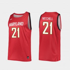 Makhel Mitchell Maryland Terrapins #22 Red Replica College Basketball Jersey