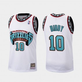 Mike Bibby Vancouver Grizzlies #10 Hardwood Classics 1998 White Jersey