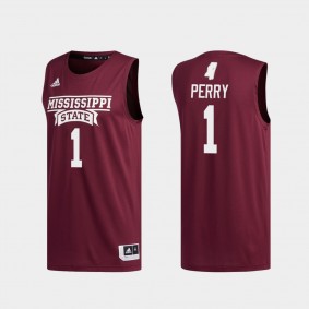 Reggie Perry Mississippi State Bulldogs #1 Maroon Swingman College Basketball Jersey