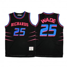 Miami Heat Dwayne Wade High School Basketball Richards Alternate Jersey - Black
