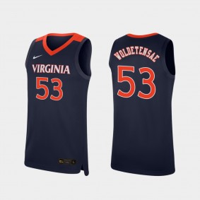 Tomas Woldetensae Virginia Cavaliers #53 Navy Replica College Basketball Jersey