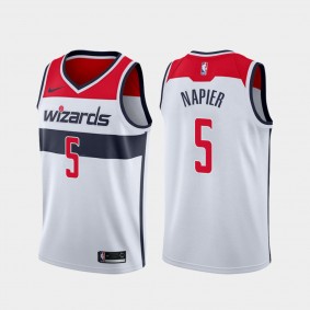 Men's Washington Wizards #5 Shabazz Napier Association Jersey - White