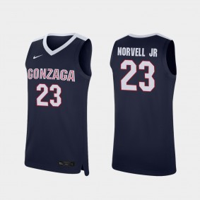 Zach Norvell Jr. Gonzaga Bulldogs #23 Navy Replica College Basketball Jersey