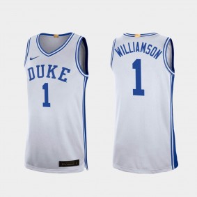 Zion Williamson Duke Blue Devils #1 White Limited College Baketball Jersey