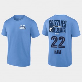 2022 NBA Playoffs Grizzlies Desmond Bane #22 Dunk T-Shirt Blue