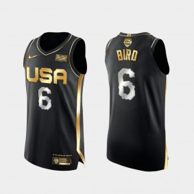 USA Women's Basketball Sue Bird #6 9X Olympic Gold Medal Black Jersey