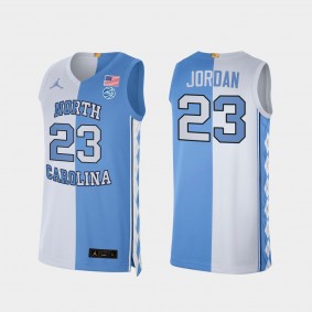 Michael Jordan North Carolina Tar Heels Split Edition #23 Special Jersey Blue White