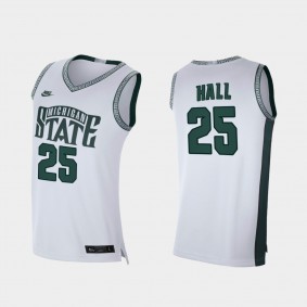 Michigan State Spartans Malik Hall 2020-21 Limited Retro College Basketball White Jersey