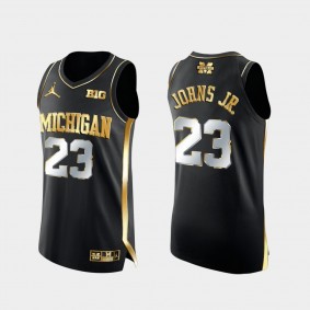 Brandon Johns Jr. 2021 March Madness Michigan Wolverines Golden Authentic Black Jersey