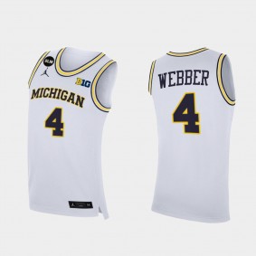 Chris Webber Michigan Wolverines 2021 Big Ten regular season champions BLM White Jersey March Madness