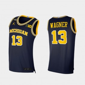 Michigan Wolverines Moritz Wagner 2021 BLM Social Justice Home Navy Jersey