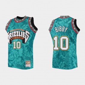 Memphis Grizzlies Mitchell & Ness Mike Bibby #10 Turquoise Lunar New Year HWC Limited Jersey