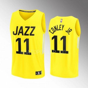 Mike Conley Jr. Jazz #11 Yellow Jersey Fast Break Fastbreak 2022-23 Icon Edition