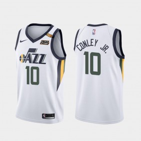Mike Conley Jr. Utah Jazz White 5 For The Fight Jersey Sloan 1223 Wins
