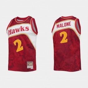 Atlanta Hawks Moses Malone #2 Red Lunar New Year HWC Limited Jersey