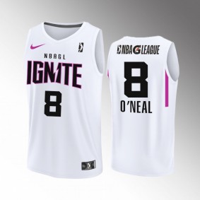 Shareef O'Neal NBA G League Ignite 2022-23 Purple White #8 Jersey Replica
