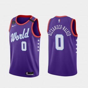 World Team 2020 NBA Rising Star Nickeil Alexander-Walker Jersey New Orleans Pelicans #0 Purple