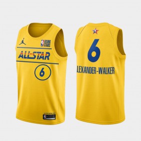 Pelicans Nickeil Alexander-Walker World Team Jersey 2021 Rising Stars All-Star Gold uniform