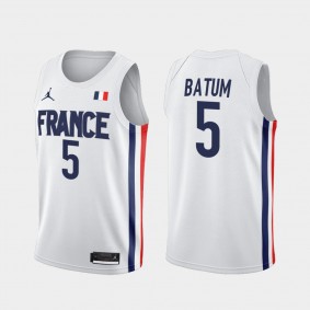 Nicolas Batum France Basketball 2021 Tokyo Olymipcs Limited White Jersey