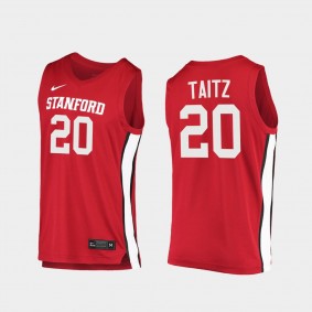 Noah Taitz Stanford Cardinal #20 Red 2020-21 College Basketball Jersey
