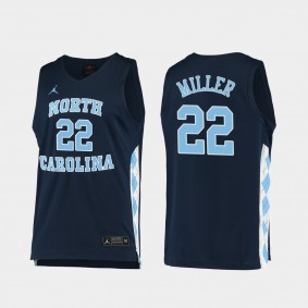 North Carolina Tar Heels Walker Miller 2020-21 Alternate College Basketball Navy Jersey