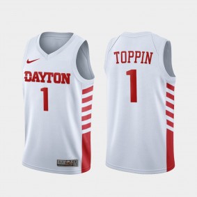 Obi Toppin Dayton Flyers #1 White College Basketball Jersey