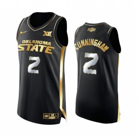 Cade Cunningham 2021 March Madness Oklahoma State Cowboys Golden Authentic Black Jersey