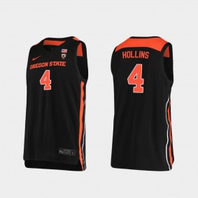 Alfred Hollins Oregon State Beavers 2021 March Madness Sweet 16 Nike Black Jersey