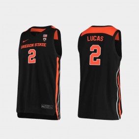 Jarod Lucas Oregon State Beavers 2021 March Madness Sweet 16 Nike Black Jersey