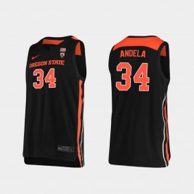 Rodrigue Andela Oregon State Beavers 2021 March Madness Sweet 16 Nike Black Jersey