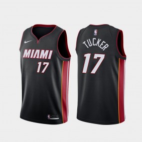 Miami Heat P.J. Tucker 2021 Trade Icon Edition Black Jersey #17