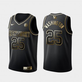 P.J. Washington Kentucky Wildcats #25 Black Golden Edition Jersey