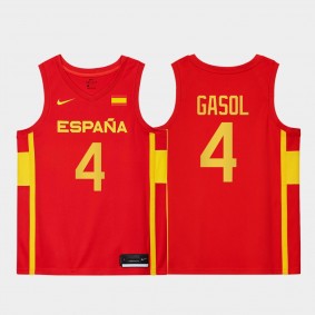 Pau Gasol Spain Basketball Gasol 2021 Tokyo Olymipcs Jersey Limited