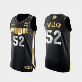 Purdue Boilermakers Brad Miller Golden Edition Authentic Basketball Black Jersey