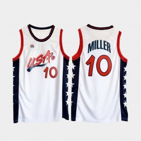Reggie Miller USA Team #10 White 1996 Olympics Basketball Jersey