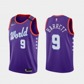 World Team 2020 NBA Rising Star RJ Barrett Jersey New York Knicks #9 Purple