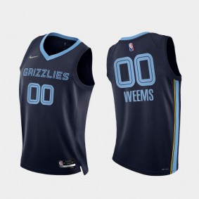 Romeo Weems Memphis Grizzlies #00 75th Diamond Anniversary Navy Jersey
