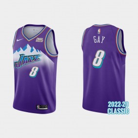 Utah Jazz Rudy Gay #8 2022-23 Classic Edition Purple Jersey