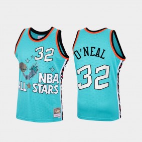 Shaquille O'Neal 1996 All-Stars Eastern Conference Teal Hardwood Classics Jersey