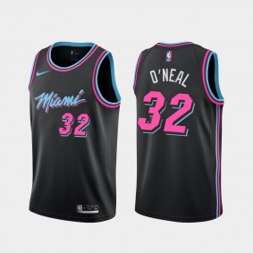 Men's Shaquille O'Neal Miami Heat #32 Black Vice Night Jersey