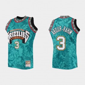 Memphis Grizzlies Mitchell & Ness Shareef Abdur-Rahim #3 Turquoise Lunar New Year HWC Limited Jersey