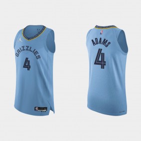 Memphis Grizzlies Steven Adams #4 2021/22 75th Anniversary Statement Blue Authentic Jersey