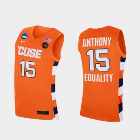 Carmelo Anthony Syracuse Orange 2021 March Madness Sweet 16 Equality Orange Jersey