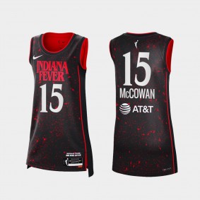 Indiana Fever Teaira McCowan Rebel Edition Unisex Black Jersey WNBA 2021 Victory