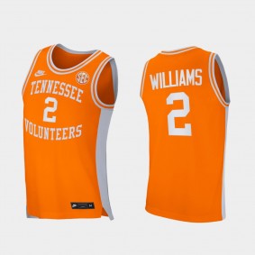 Tennessee Volunteers Grant Williams 2021 Retro College Basketball Orange Jersey