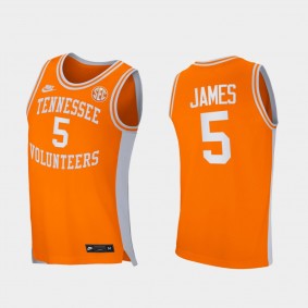 Tennessee Volunteers Josiah-Jordan James 2021 Retro College Basketball Orange Jersey