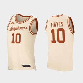 Texas Longhorns Jaxson Hayes Retro Replica Cream Jersey
